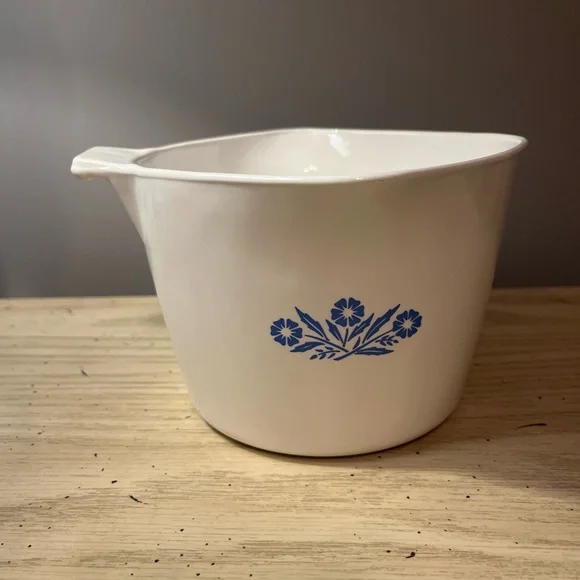 Corningware White Bowl with Blue Floral Accent - Picture 2 of 4